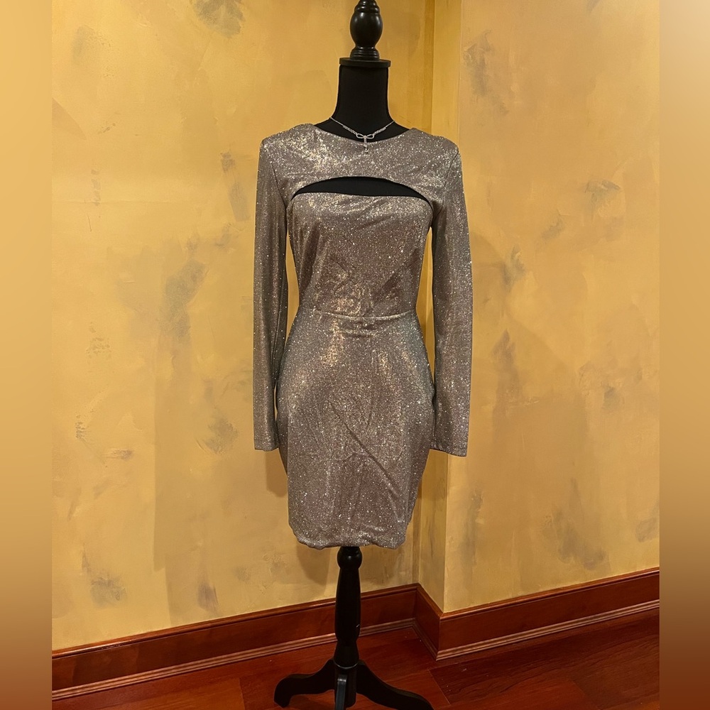 Soho Silver Asymmetrical Dress